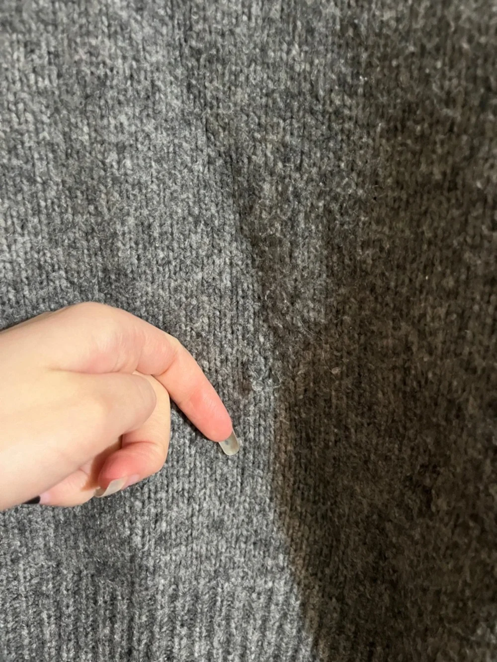 ZARA Wool, Heather Gray Lace-Up Crewneck Sweater - Picture 5 of 5